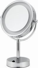 VOLKANO 8.5 DOUBLE SIDED LIGHTED FREESTANDING MIRROR - CHROME 