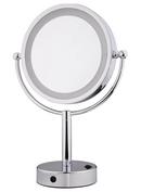 VOLKANO 8.5 DOUBLE SIDED LIGHTED FREESTANDING MIRROR - CHROME 