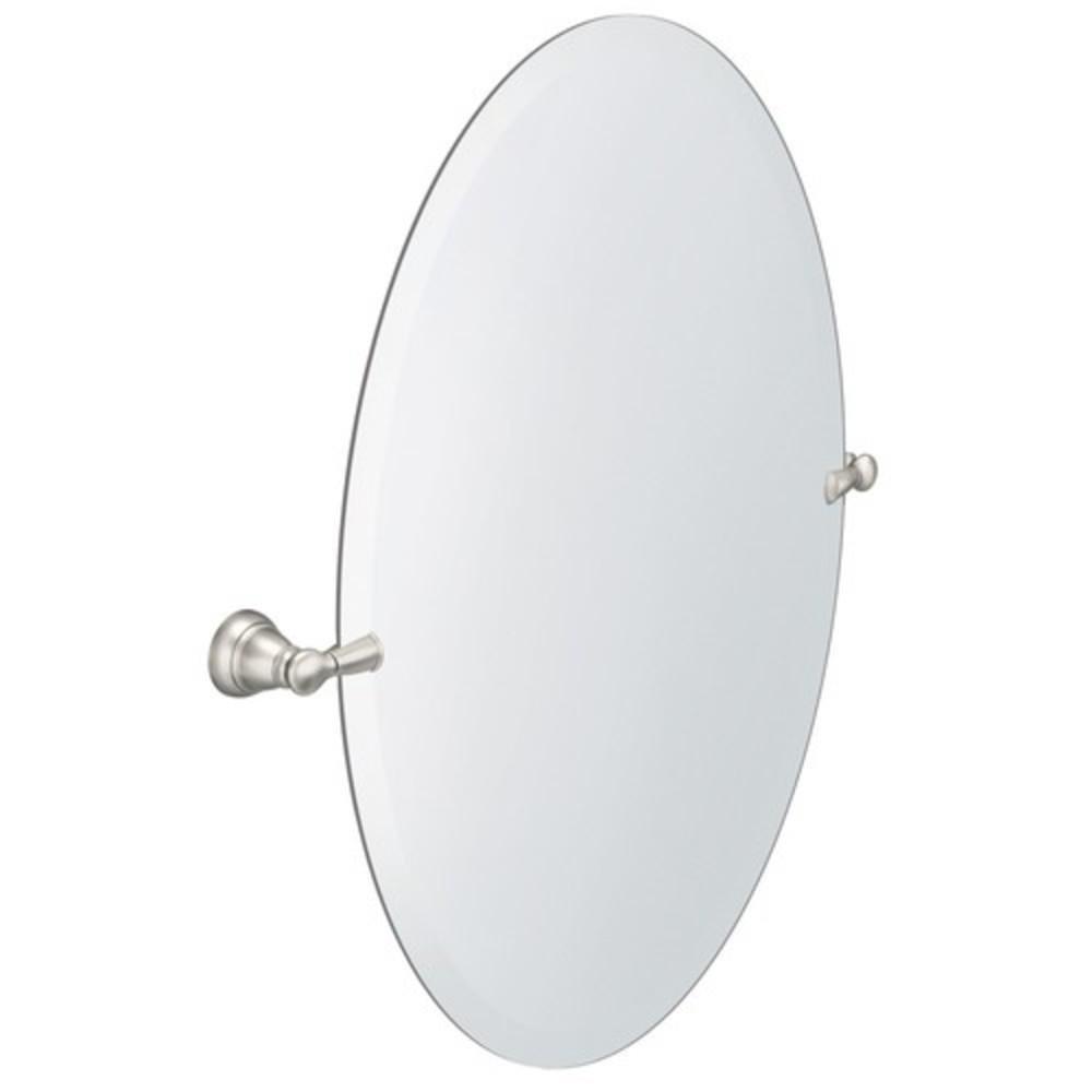 Moen Brushed Nickel 19 x 26 x 19/100 in. Oval Mirror 