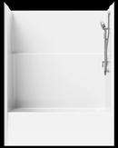 EverFab White 60 x 32 in. Tub & Shower Unit with Left Drain 