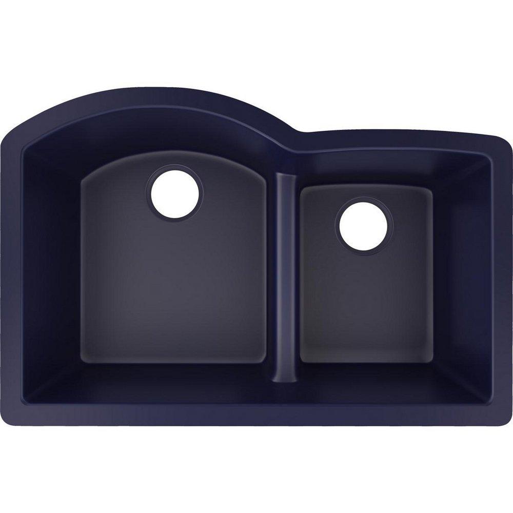 Elkay Jubilee 32-1/2 x 20 in. No Hole Composite Double Bowl Undermount Kitchen Sink 