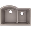 Elkay Silvermist 32-1/2 x 20 in. No Hole Composite Double Bowl Undermount Kitchen Sink 