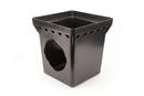 Tempo Black 12-3/4 in. Square Catch Basin with 2 Outlet 