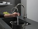Delta Faucet Black Stainless Single Handle Pull Down Kitchen Faucet 