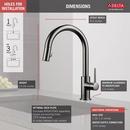 Delta Faucet Black Stainless Single Handle Pull Down Kitchen Faucet 