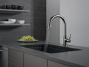 Delta Faucet Black Stainless Single Handle Pull Down Kitchen Faucet 