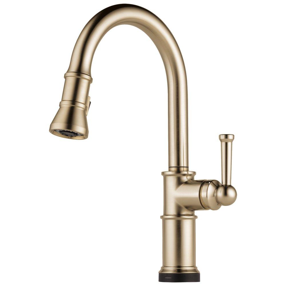 Brizo Luxe Gold Single Handle Pull Down Kitchen Faucet 