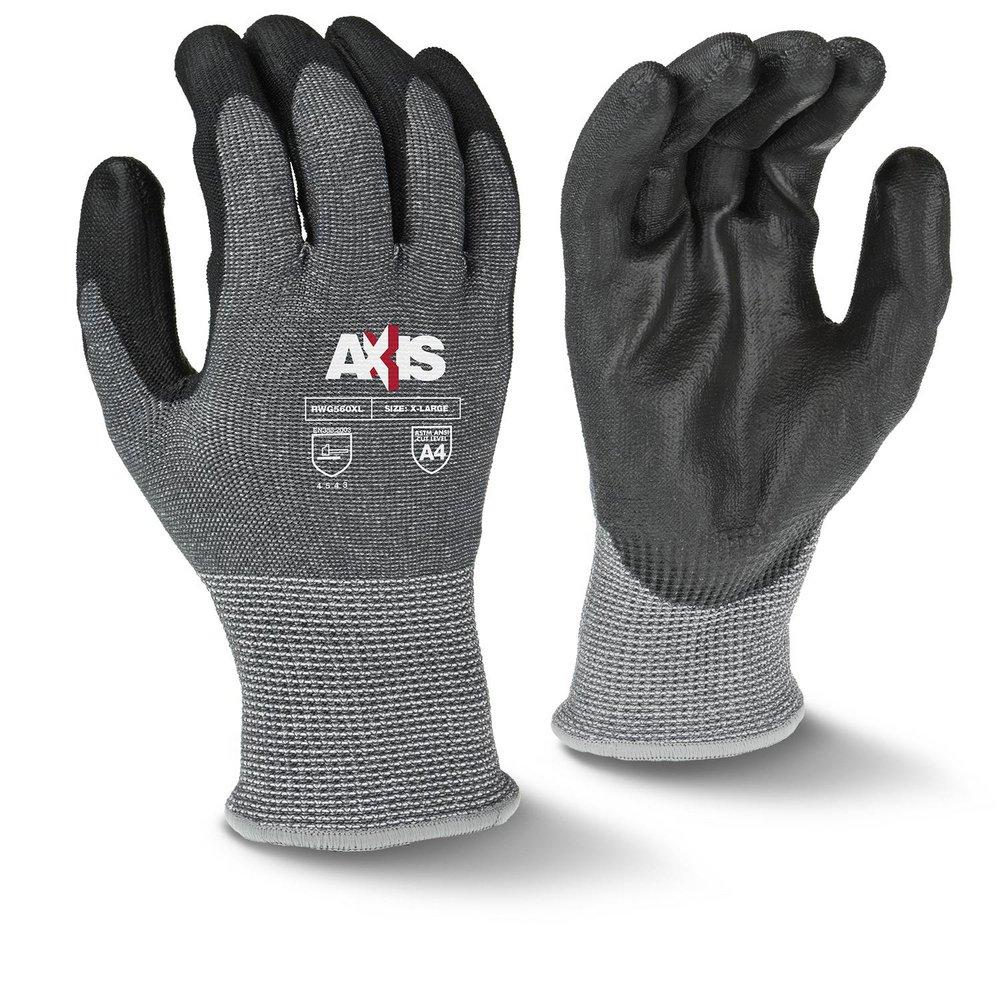 Radians Grey HPPE Protection Gloves in Grey and Black 