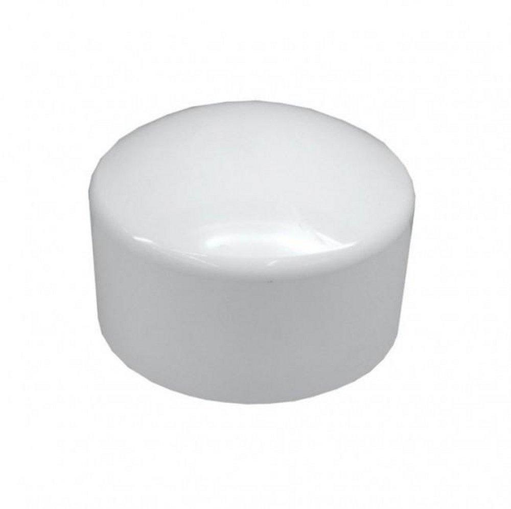 White Socket Schedule 40 PVC Cap 