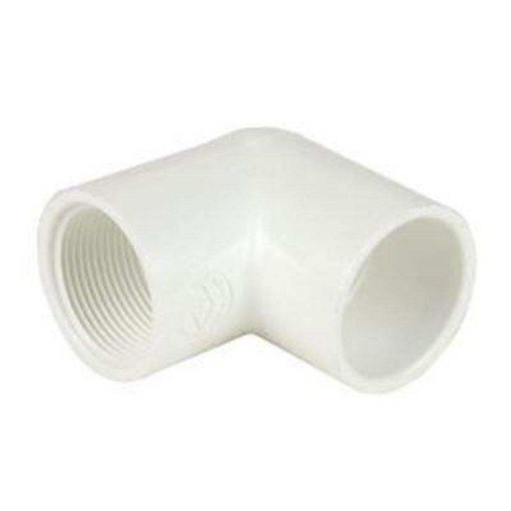 White Socket Schedule 40 PVC 11 1/4 Degree Elbow 