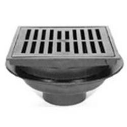4 in. Neo Loc&trade; Cast Iron Floor Drain with 12-1/2 in. Square Strainer