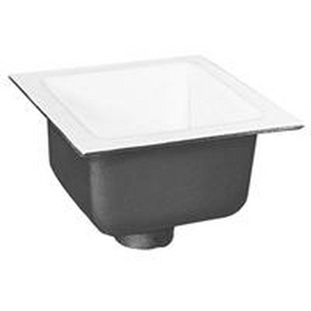 Zurn White 8-9/16 x 8-9/16 x 6 in. Floor Mount Cast Iron Floor Sink 