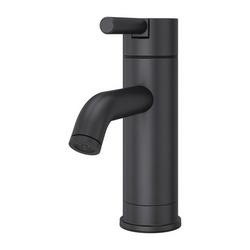 Single Handle Monoblock Bathroom Sink Faucet in Matte Black