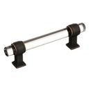 3-3/4 in. Center-to-Center Cabinet Pull in Clear/Oil-Rubbed Bronze