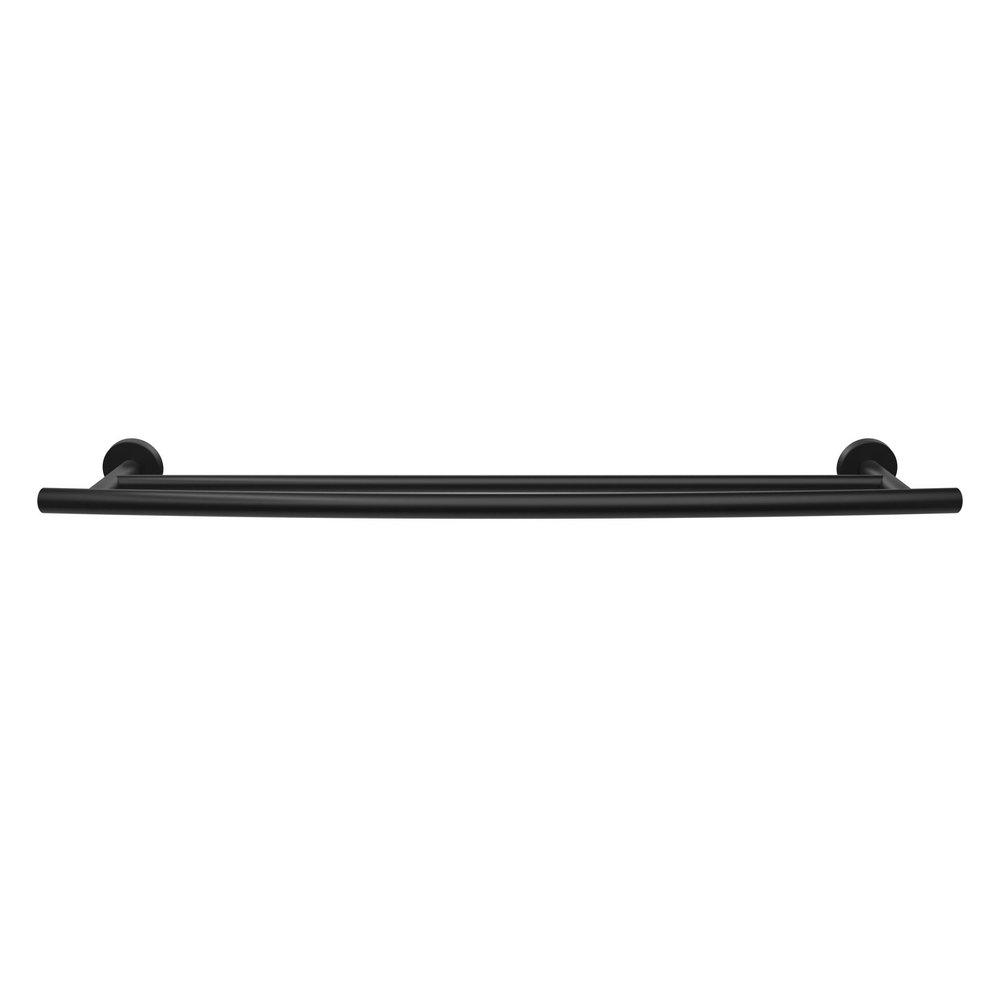 Arrondi 24 in (610 mm) Double Towel Bar in Matte Black 