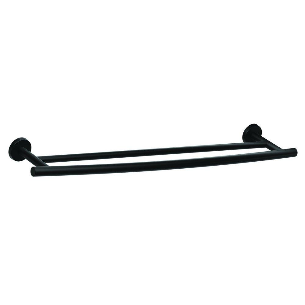 Arrondi 24 in (610 mm) Double Towel Bar in Matte Black 