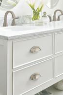 Amerock Satin Nickel Ashby 4 in (102 mm) & 3 in (76 mm) Center-to-Center Satin Nickel Cabinet Cup Pull 