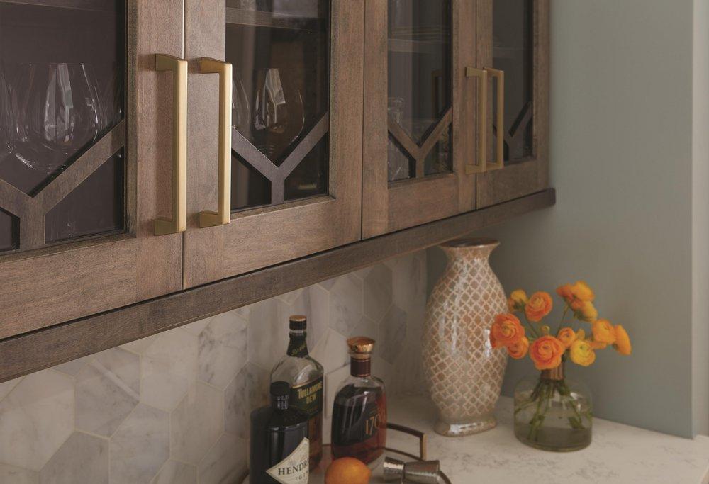 Amerock Golden Champagne 7-1/4 in. Center-to-Center Cabinet Pull 