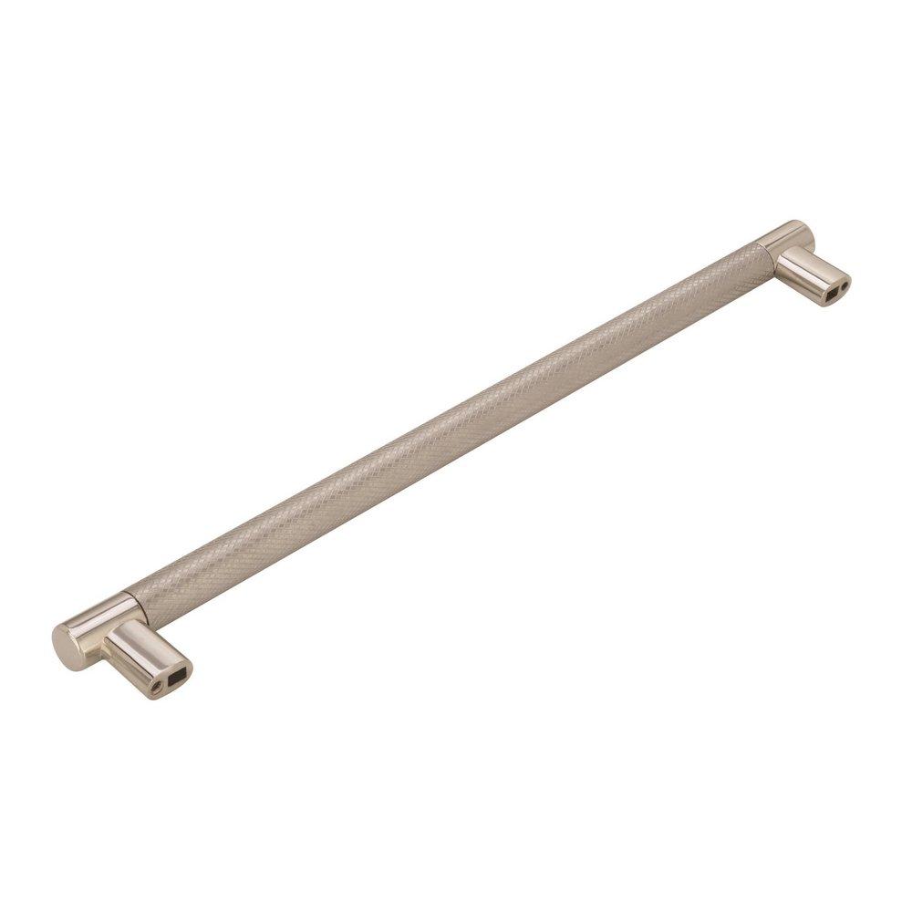 Amerock Polished Nickel/Stainless Steel Esquire 12-5/8 in (320 mm) Center-to-Center Polished Nickel/Stainless Steel Cabinet Pull 
