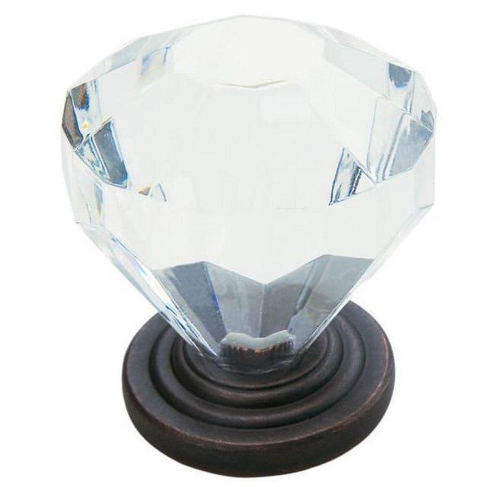 Amerock Clear/Oil Rubbed Bronze 1-1/4 in. Knob 