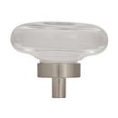Amerock Clear/Satin Nickel Glacio 1-3/4 in (44 mm) Diameter Clear/Satin Nickel Cabinet Knob 
