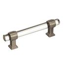 3-3/4 in. Center-to-Center Pull in Clear/Satin Nickel