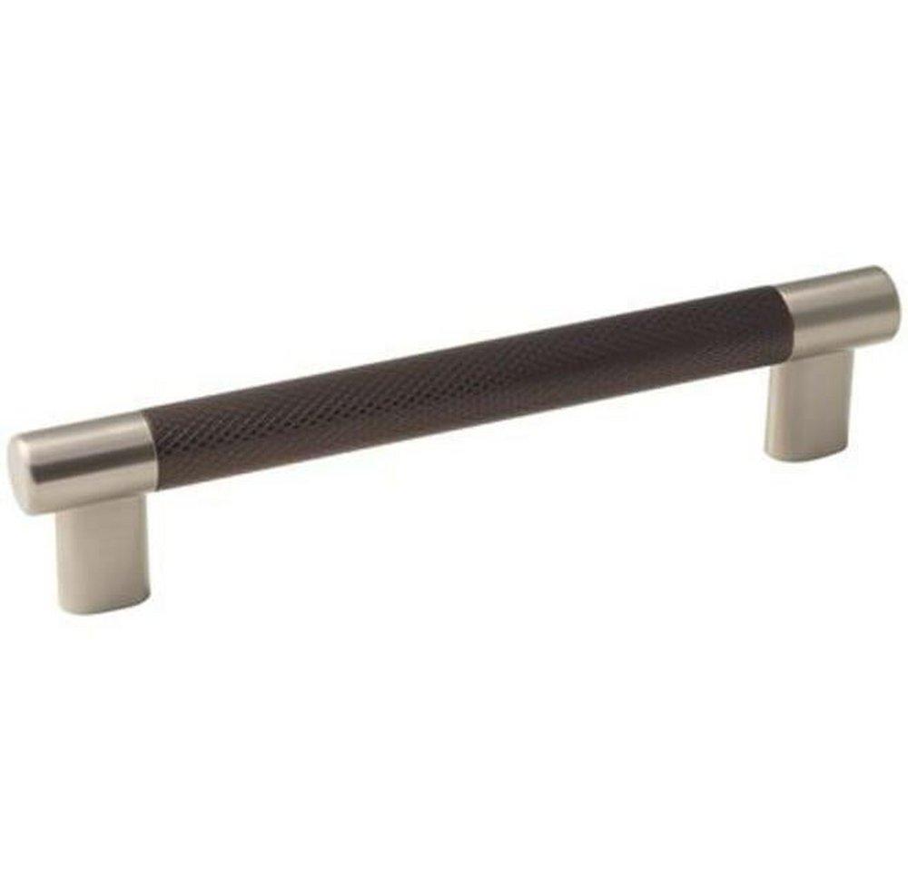 Amerock Satin Nickel/Oil Rubbed Bronze 6-5/16 in. Center-to-Center Pull 