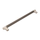 Amerock Polished Nickel/Gunmetal Esquire 12-5/8 in (320 mm) Center-to-Center Polished Nickel/Gunmetal Cabinet Pull 
