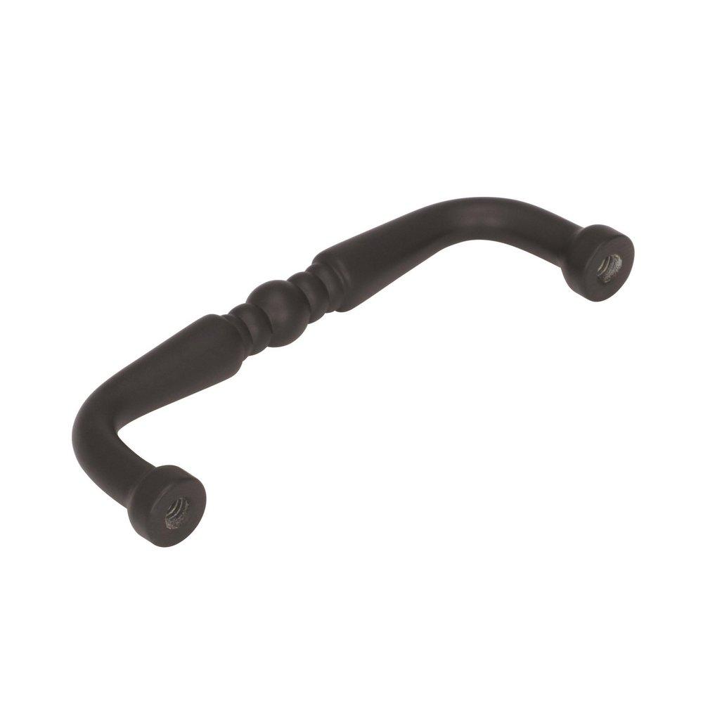 Amerock Flat Black Allison Value 3 in (76 mm) Center-to-Center Flat Black Cabinet Pull 