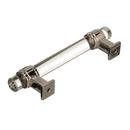 Glacio 3-3/4 in (96 mm) Center-to-Center Clear/Polished Nickel Cabinet Pull 