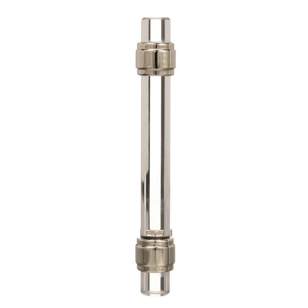 Glacio 3-3/4 in (96 mm) Center-to-Center Clear/Polished Nickel Cabinet Pull 
