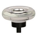 1-3/4 in. Round Knob in Clear/Black Bronze