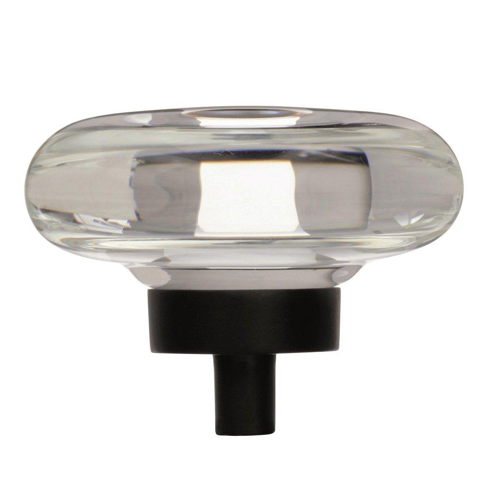 Glacio 1-3/4 in (44 mm) Diameter Clear/Black Bronze Cabinet Knob 