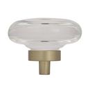 Glacio 1-3/4 in (44 mm) Diameter Clear/Golden Champagne Cabinet Knob 