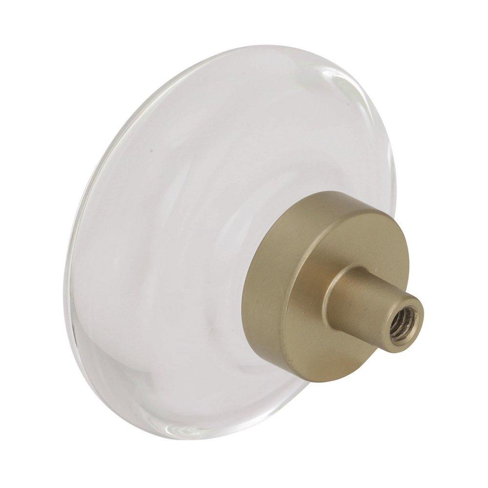 Glacio 1-3/4 in (44 mm) Diameter Clear/Golden Champagne Cabinet Knob 