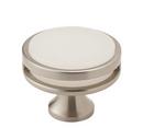 1-3/4 in. Knob in Satin Nickel/Frosted