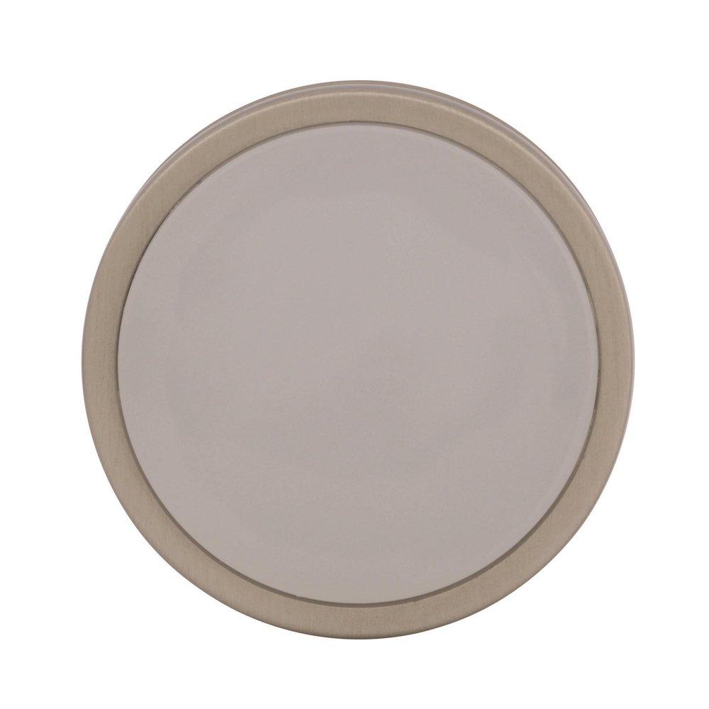Oberon 1-3/4 in (44 mm) Diameter Satin Nickel/Frosted Cabinet Knob 
