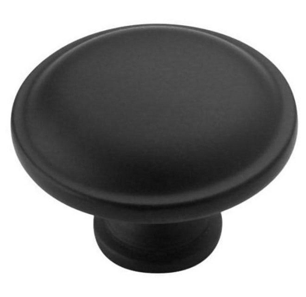 Amerock Flat Black 1-1/4 in. Knob 
