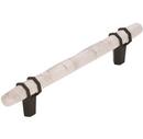 5-1/16 in. Center-to-Center Pull in Marble White/Black Bronze