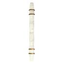 Carrione 5-1/16 in (128 mm) Center-to-Center Marble White/Golden Champagne Cabinet Pull 