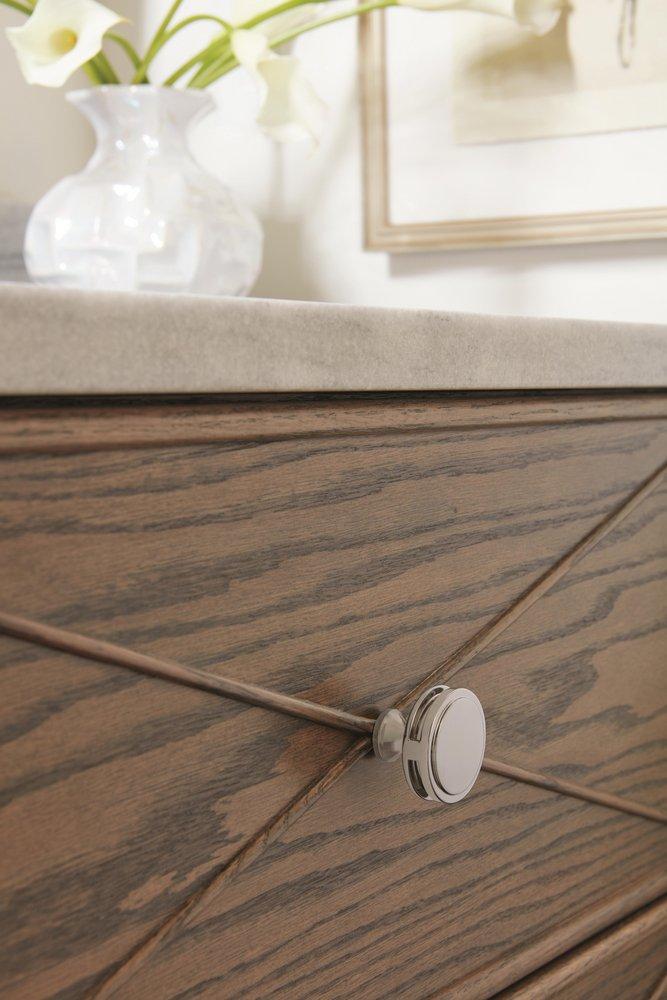 Amerock Polished Nickel 1-3/8 in. Cabinet Knob 