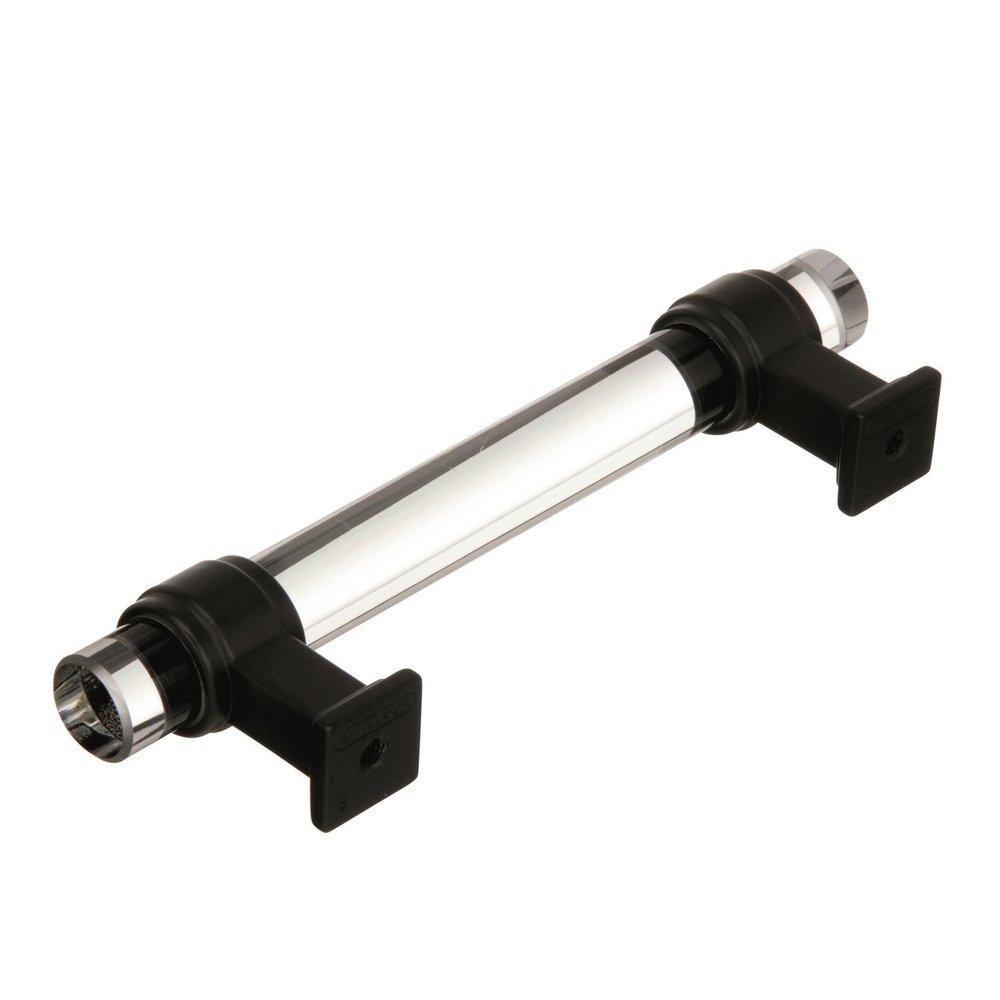 Glacio 3-3/4 in (96 mm) Center-to-Center Clear/Black Bronze Cabinet Pull 