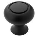 1-1/4 in. Cabinet Knob in Flat Black