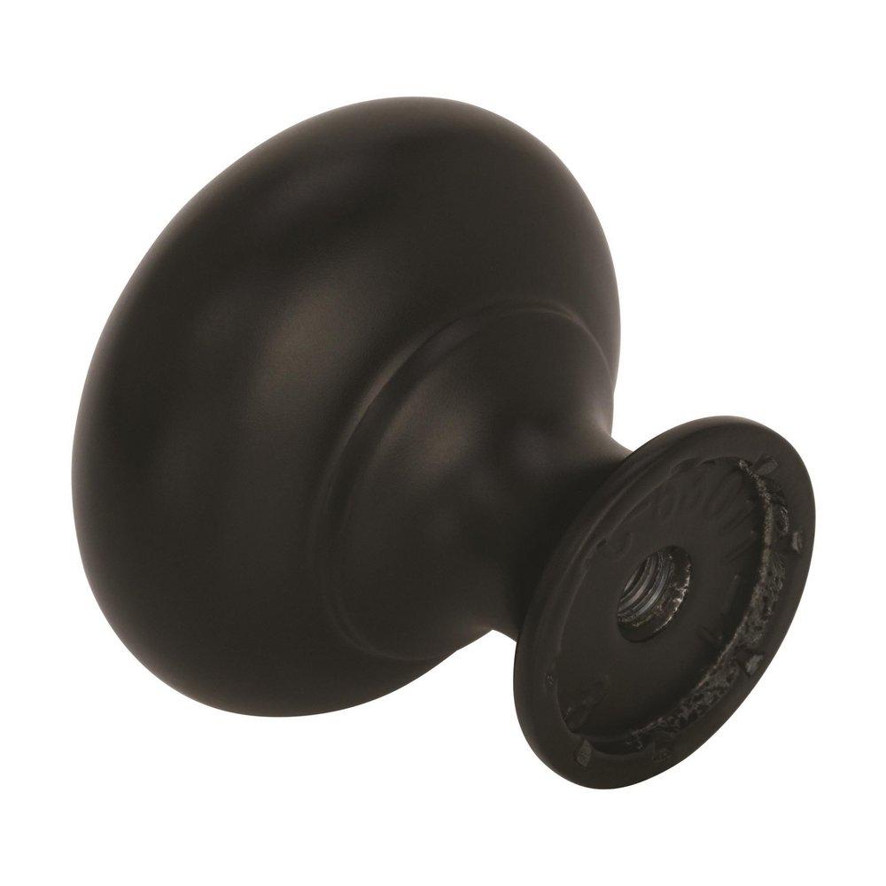 Allison Value 1-1/4 in (32 mm) Diameter Flat Black Cabinet Knob 
