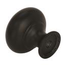 Allison Value 1-1/4 in (32 mm) Diameter Flat Black Cabinet Knob 