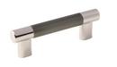 Esquire 3in & 3-3/4 in (76mm & 96 mm) Center-to-Center Polished Nickel/Gunmetal Cabinet Pull