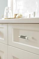 Amerock Polished Nickel/Gunmetal Esquire 3in & 3-3/4 in (76mm & 96 mm) Center-to-Center Polished Nickel/Gunmetal Cabinet Pull 