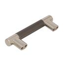 Amerock Polished Nickel/Gunmetal Esquire 3in & 3-3/4 in (76mm & 96 mm) Center-to-Center Polished Nickel/Gunmetal Cabinet Pull 