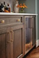 Amerock Golden Champagne Blackrock 5-1/16 in (128 mm) Center-to-Center Golden Champagne Cabinet Pull 