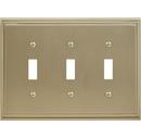 Mulholland 3 Toggle Golden Champagne Wall Plate 